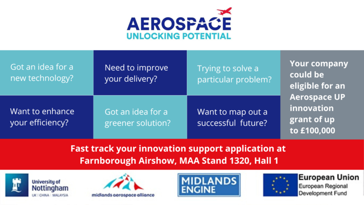 Fast track innovation grants to create a runway for new technologies at Farnborough Airshow